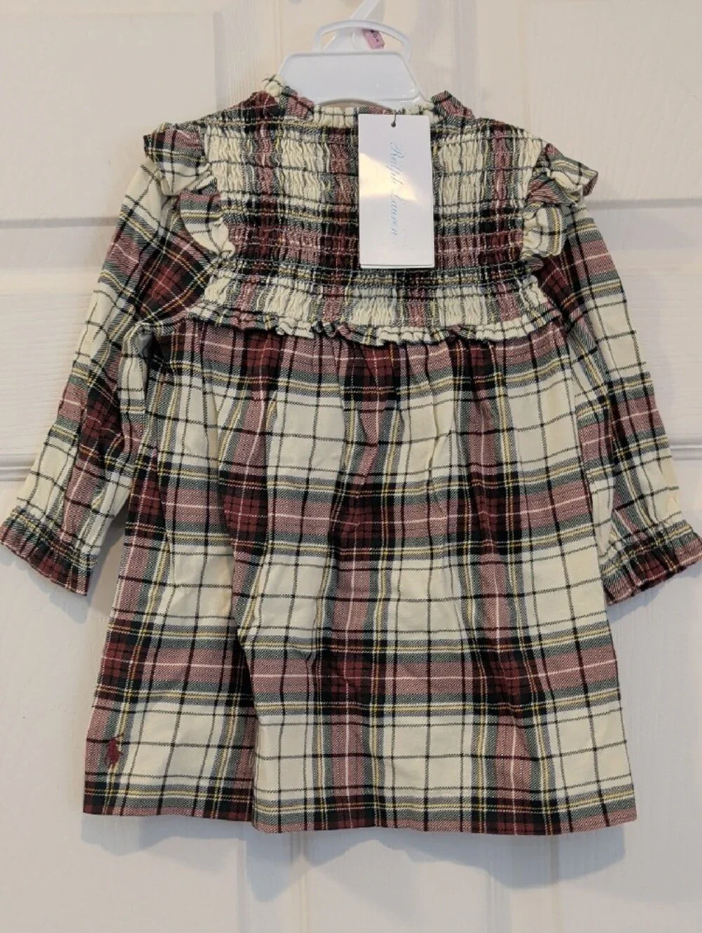 Ralph Lauren Childrenswear Baby Girls Plaid Cotton Jersey Dress & Bloomer Set